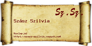 Szász Szilvia névjegykártya
