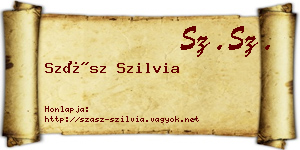 Szász Szilvia névjegykártya